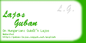 lajos guban business card